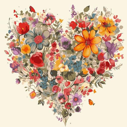 BYGFHLYW Wildflower Paint by Numbers Kit for Adults Beginners 16x16In - color: PB323-1