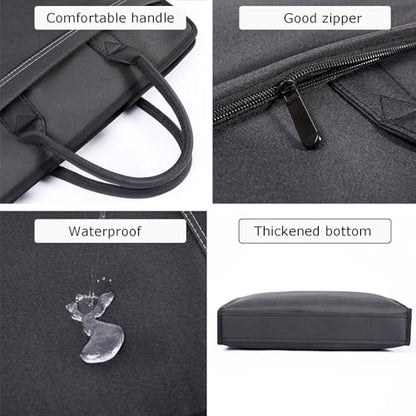 Oxford Document Bag with Handle and Meeting Office Organizer Handbag Briefcase for Carrying Paper Files 1 Pack Black