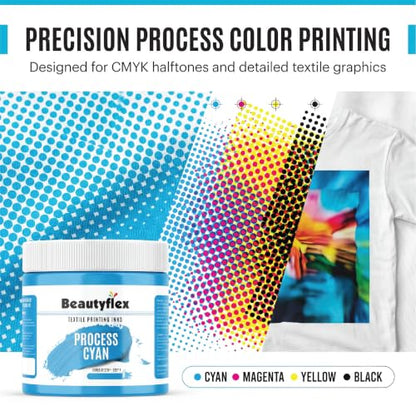 Process Cyan Screen Printing Ink, 128 oz Gallon Plastisol Ink - color: Process Cyan, size: 128 fl oz