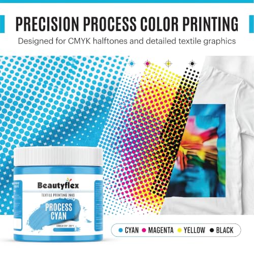Process Cyan Screen Printing Ink, 16 oz Pint, Plastisol Ink - color: Process Cyan, size: 16 fl oz