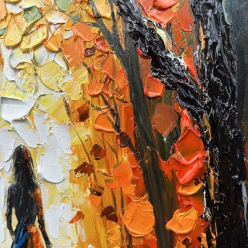 Alenoss Hand Painted Modern Oil Paintings on Canvas Wall Art | Vertical Abstract Wall Art, Textured Wall Painting For Living Room Bedroom - color: AL-B104