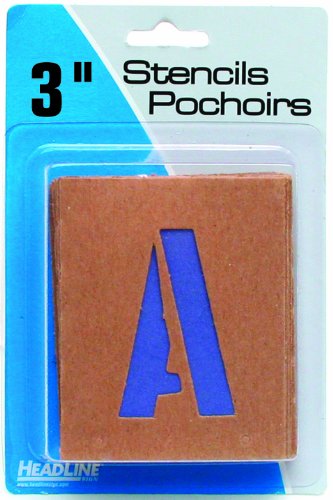Headline Sign 3in. Stencil Kit, Caps/ Numbers - size: 3 Inch, style: Letters/Numbers/Symbols