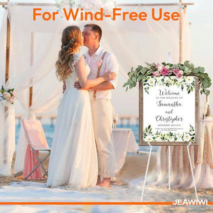 JEAWIWI 8 Pcs Lightweight Easel Stand, 66 Inch, White, with Portable Bags - color: White, size: 8 PCS
