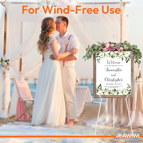 JEAWIWI 1 Pcs Lightweight Easel Stand, 66 Inch, White, with Carry Bags - color: White, size: 1 PCS