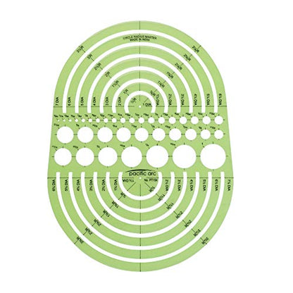 Pacific Arc Circles Radius Master Template Guide, from 1/2 Inch to 3 3/4 Inch Radius and 36 Perfect Circles from 3/64 to 1 Inches - style: Circle Radius