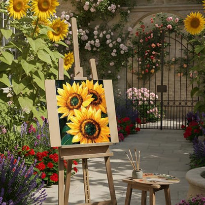 Sherr 24 Pcs Pre Drawn Canvas for Painting Adult Pre Printed Canvas Bulk Sip and Paint Kit Stretched Panels Paint Set for Theme Valentine Painting Night Party Favor (Sunflower,8 x 10 Inch) - size: 8 x 10 Inch, style: Sunflower