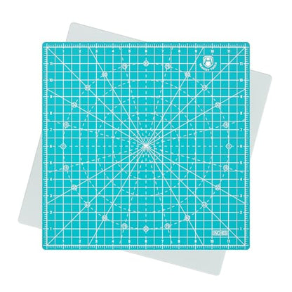 12"x12" Rotating Cutting Mat, Self Healing Mat with 360-Degree Rotation & Anti-Slip Base, Sewing Board Cutting Mat Perfect for Fabric Quilting Leather Hobby Project, Light Blue - color: LIight blue, size: 12"L x 12"W