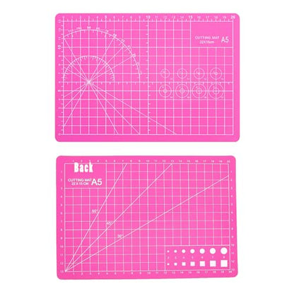 A5 Self-Healing Cutting Mat, Small Cutting Mat, Professional Double Sided Durable Cuttings Mats, Great for Hop Scrapbooking, Quilting, Fabric, Sewing Craft Projects (Mixed Colors, A5) - color: Mixed Colors