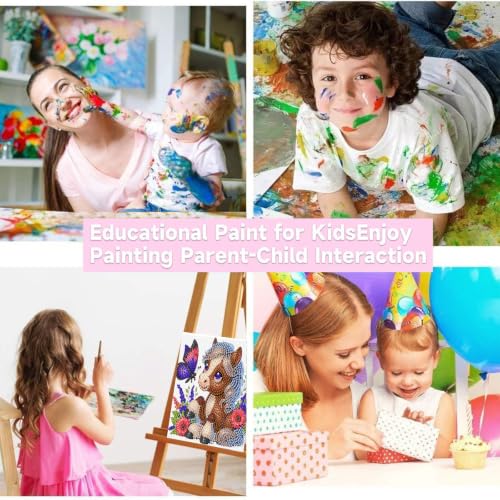 Arttoplus Horse Diamond Art Painting Kits for Kids with Frame 7x7 inch - color: CC1056-US