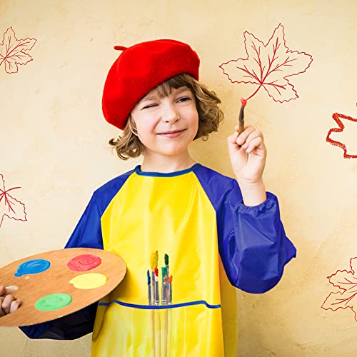 Zkptops 18 Pack Kids Art Smocks Waterproof Kid Painting Aprons Toddler Art Smock Kids Paint Smock with Long Sleeve 3 Roomy Pockets for Age 3-7 Years - color: 18 Pack