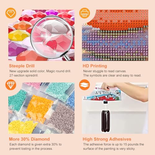 Acudotr Stone Diamond Painting Kits for Adults,Beach Landscape 5D DIY Diamond Art Kits for Beginners, Full Drill Diamond Painting Kits for Home Wall Decor, 12x12 Inch