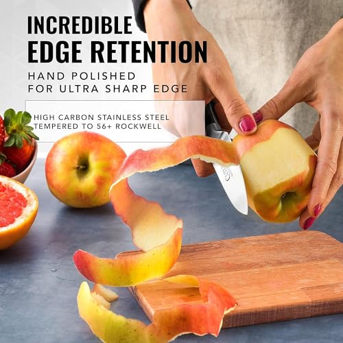 Cutluxe Chef Knife Set, 7-Piece Kitchen Knives – Razor Sharp German Steel | Professional Full Tang Blades with Ergonomic Handles – Artisan Series, Forged High Carbon - size: 7 Pcs Knife Set