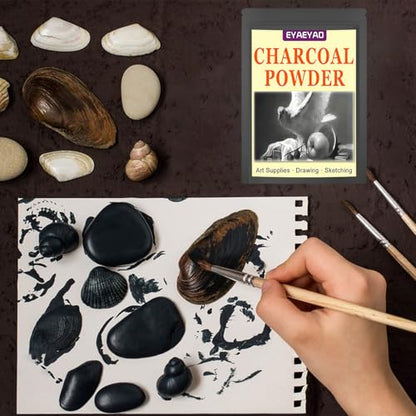 Premium Charcoal Powder for Drawing & Sketching - 10 lbs Fine Art Charcoal, Ideal for Shading, Blending - Professional & Beginner Artist Supplies (10 Pounds) - size: 1 Count (Pack of 1)