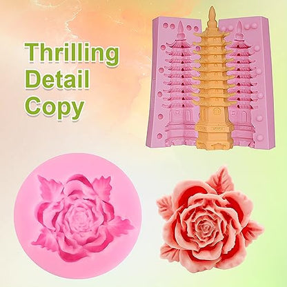 Silicone Mold Making Kit, 48oz 10A Elastic Liquid Silicone for Casting Resin molds and Candle & Soap Mold,Fast Cure Translucent Platinum Silicone Rubber - size: 48 OZ
