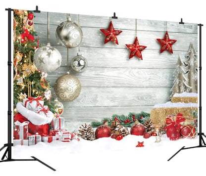 Christmas Theme 7x5Ft Seamless CP Pictorial Cloth Photography Background Computer-Printed Vinyl Backdrop - size: 7X5Ft