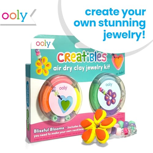 Ooly Air Dry Clay Bracelet & Necklace Jewelry Kit, 2 Reusable Cases, 6 Colors - style: 6 Colors Jewelry Kit
