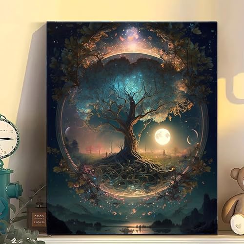 Arttoplus Tree of Life Paint by Numbers Kit for Adults Beginner 16x20 inch - color: MT19411-US
