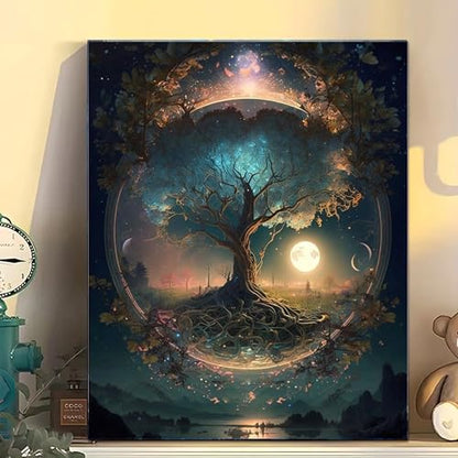 Arttoplus Tree of Life Paint by Numbers Kit for Adults Beginner 16x20 inch - color: MT19411-US