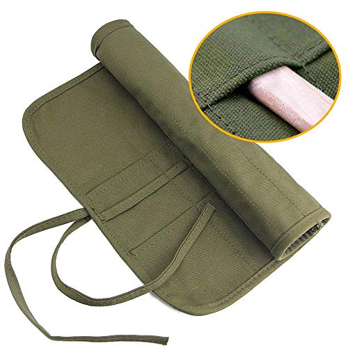 Paint Brush Holder, 22 Slots Storage for Acrylic Oil Watercolor Gouache Artist Roll Canvas Pouch, Silver White Holds 100 Brushes