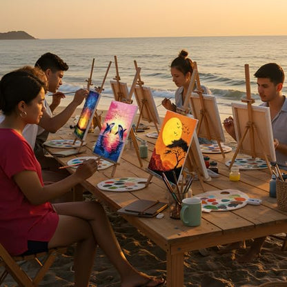 Sherr 24 Pcs Pre Drawn Canvas for Adult, Multiple Sceneries, 8 x 10 Inch - size: 8 x 10 Inch, style: Multiple Sceneries
