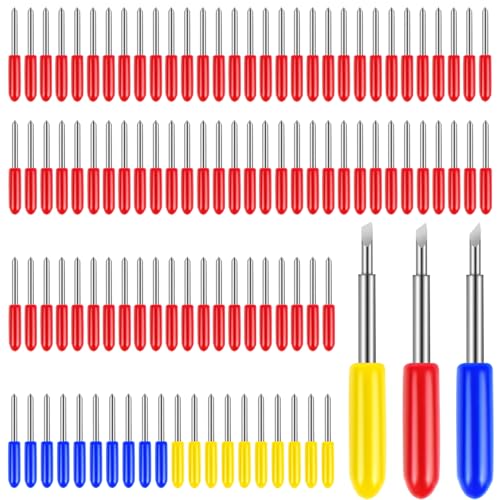100 Pcs Replacement Blades Compatible with Explore | Air 2/Air 3 /Maker/Maker 3/4 Cutting Machines - includ 10 Fine-Point 80 Standard 10 Deep Cutting Blades
