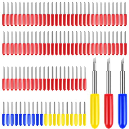 100 Pcs Replacement Blades Compatible with Explore | Air 2/Air 3 /Maker/Maker 3/4 Cutting Machines - includ 10 Fine-Point 80 Standard 10 Deep Cutting Blades