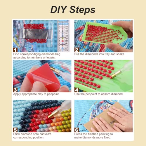 hill froeistung 5D Colorful Teapot Diamond Art Painting Kits for Adults | Flower Diamond Art for Beginners, DIY Full Drill Teacup Diamond Art Painting(12X12 inch) - color: HF-A053