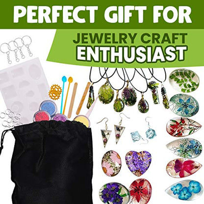 Goody King Resin Jewelry Making Starter Kit - Resin Kits for Beginners with Molds and Resin Jewelry Making Supplies - Silicone Casting Mold, Tools Set Clear Epoxy for DIY Jewelry