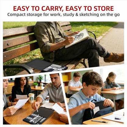 WUO 0.9 mm Mechanical Pencil Set with Eraser Pen Storage Case, 3 PCS | Metal Drafting Pencils, 360 HB Lead Refills, 3x4B Erasers, 12 Eraser Refills for School Artist Writing Drawing Sketching - color: Black 3 - 0.9mm (3 Pack)