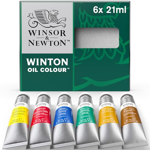 Winsor & Newton Winton Oil Color Paint, Intro Set, 6 x 21ml Tubes, Multicolor, 0.73 Fl Oz (Pack of 6) - style: Intro Set - 6 x 21ml