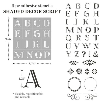 Martha Stewart, Modern Fonts Stencils and Tools Kit, 15 pc - style: Modern Fonts