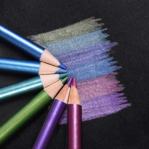 10Pcs Metallic Colored Pencils Set,Professional Drawing Pencils for Adults - color: 10Pcs Metallic Colored