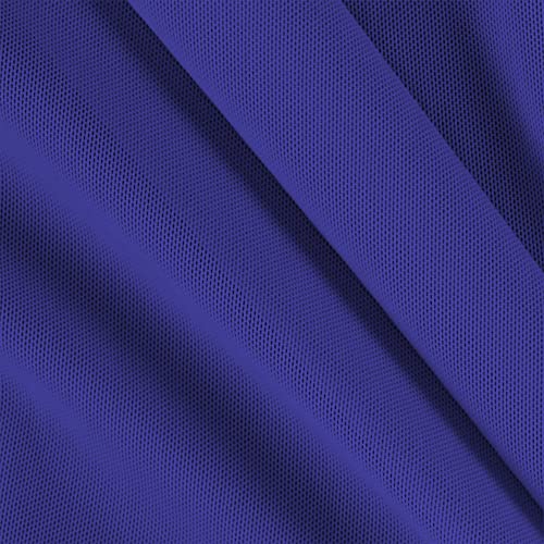Power Mesh Fabric | 4-Way Stretch | Dancewear, Sportswear Fabric | 60" Wide | Lightweight, Sheer | 90% Nylon, 10% Spandex | for Sewing (5 Yards, Royal) - color: Royal Blue, size: 5 Yards