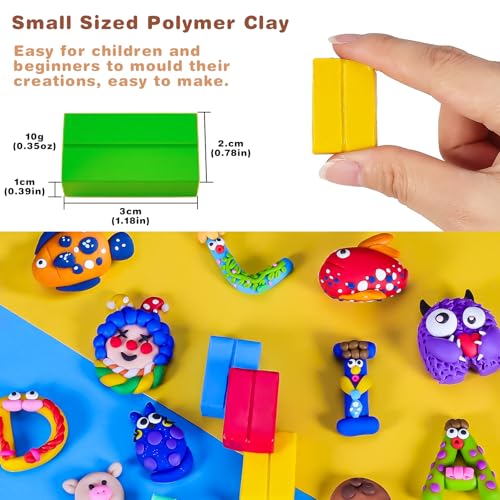 CiaraQ Polymer Clay Kit, Mini Modeling Clay Set - color: 100 Colors