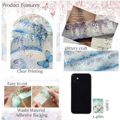 Washi Tape Stickers for Scrapbooking,Ripples Scrapbook Stickers for DIY - color: Flower