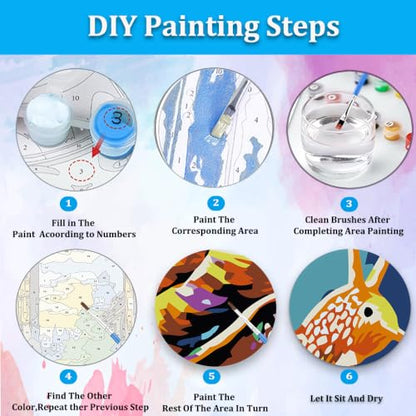 Artunion Framed Paint by Numbers Kit for Adults Beginners & Kids Ages 8-12,Snail Paint by Number with Frame,Animal Paint by Numbers Kit on Canvas 10 * 10 Inch Without Easel - color: ZXT-401-F