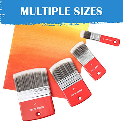 2 Inch Filbert Paddle Paint Brush | Scale Brush, Blending Paint Brush for Oil and Acrylic Paints - color: Filbert, size: 2''