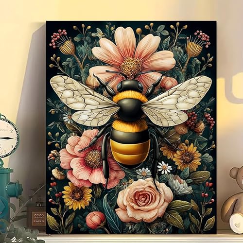 Arttoplus Bee Paint by Numbers Kit for Adults Beginner 16x20 inch - color: MT22034-US