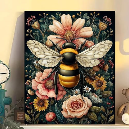 Arttoplus Bee Paint by Numbers Kit for Adults Beginner 16x20 inch - color: MT22034-US