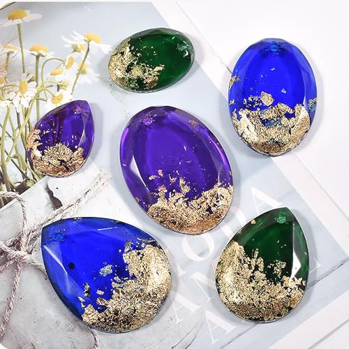 Waterdrop and Oval Resin Jewelry Molds, Silicone Pendant Mold for Epoxy