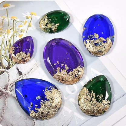 Waterdrop and Oval Resin Jewelry Molds, Silicone Pendant Mold for Epoxy