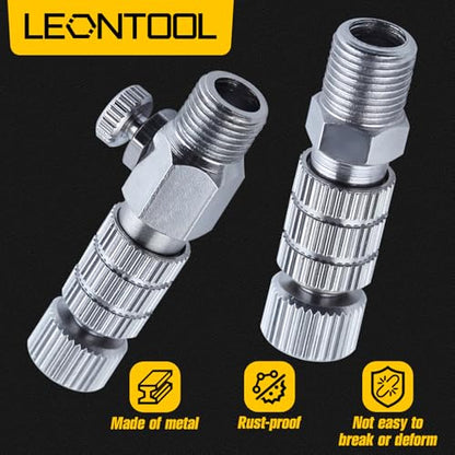 15 Pieces Airbrush Adapter Set Airbrush Quick Connect Airbrush Quick Release Disconnect Adapter Fitting Connector Set with Cleaning Tool for Air Compressor and Airbrush Hose
