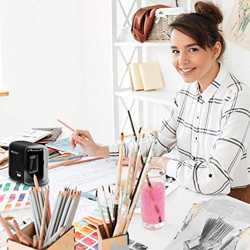 NIL - TECH 53-Piece Coloring and Drawing Art Set PLUS Electric Pencil Sharpener - With Sketch Pad and Drawing Tutorials Digital Library