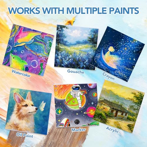 Prudiut Mini Stretched Canvas 30 Pack, 2 x 2 Inch, White | Primed cotton canvas, compact size, for acrylic oil tempera gouache, painting crafts classroom use