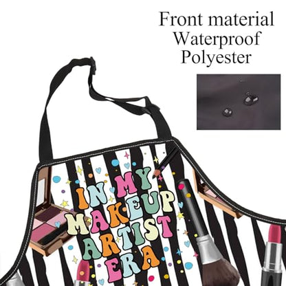 BNQL Makeup Artist Apron With Pockets For Esthetician Cosmetology Student Gifts In My Makeup Artist Era