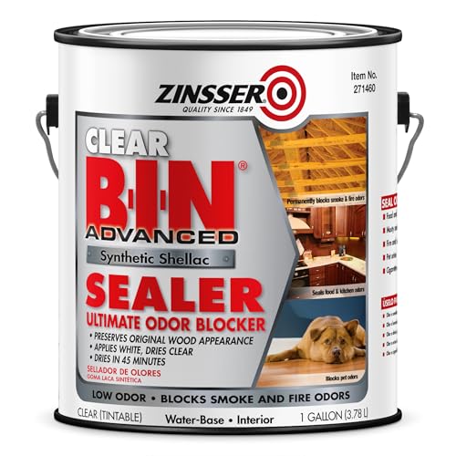 Zinsser 271460 Clear B-I-N Advanced Synthetic Shellac Sealer, Gallon - size: Gallon (Pack of 1)