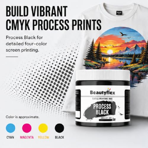 Process Black Screen Printing Ink 32oz Quart, Plastisol Ink - color: Process Black, size: 32 fl oz