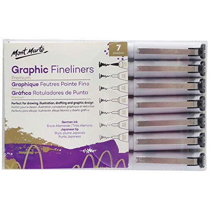 Graphic Fineliners Pens, Premium set of 7, pen0005