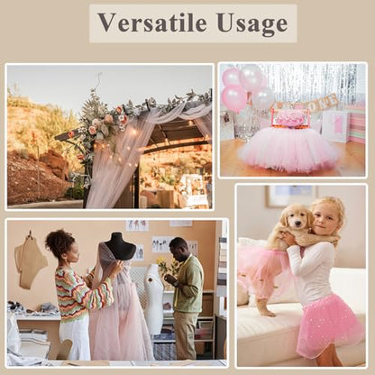 Honey Gold Tulle Fabric Roll 54 Inch x 10 Yards Tulle Ribbon - color: Honey Gold, size: 54 Inch X 10 Yards