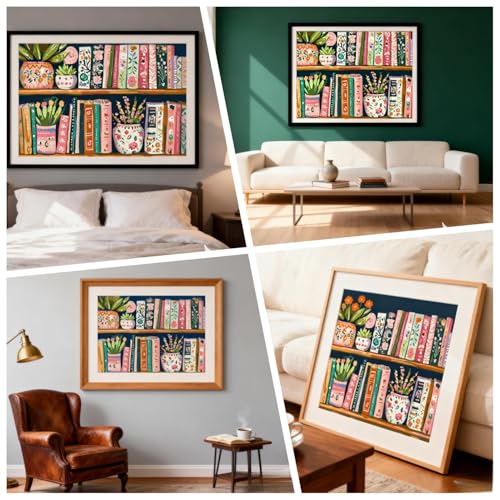Book Flower Paint by Numbers Kit On Canvas for Adults Beginners 12x16In - color: PB463-1